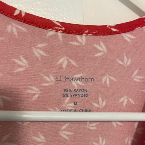 41 Hawthorn Red Patterned Midi Dress - Picture 2 of 4